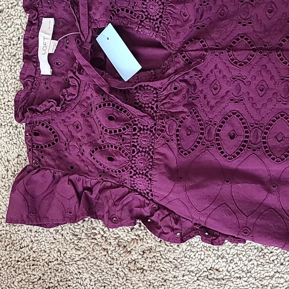 Cotton Purple Blouse - Picture 3 of 13